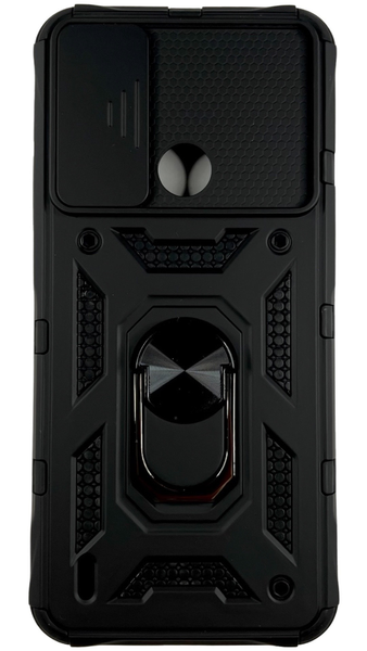 PC + TPU чехол Camshield armor для Motorola E7i (на мото е7и) черный 85871 фото