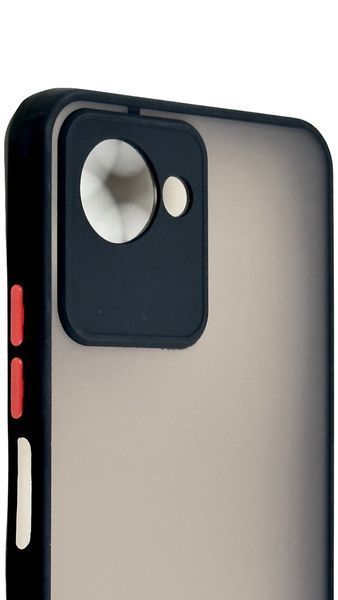 TPU чехол накладка Matte Color Case для Realme C30 черный 092640 фото