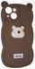 Силиконовый 3D чехол Hello Bear для iPhone 14 / brown 202498 фото 1