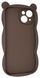 Силиконовый 3D чехол Hello Bear для iPhone 14 / brown 202498 фото 2