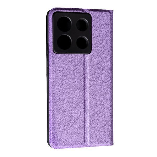 Шкіряний чохол книжка Fibra case на Xiaomi Redmi Note 13 Pro (5G) / фіолетовий 095871 фото