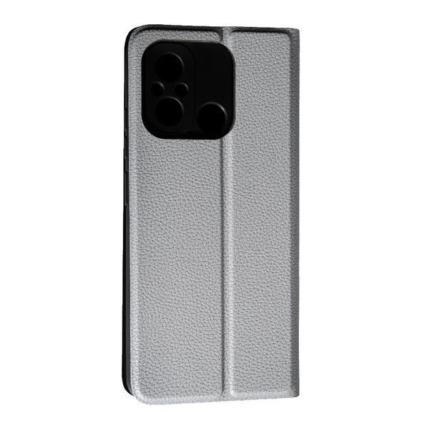 Чохол книжка Fibra case для Xiaomi Redmi 12C сірий 094414 фото