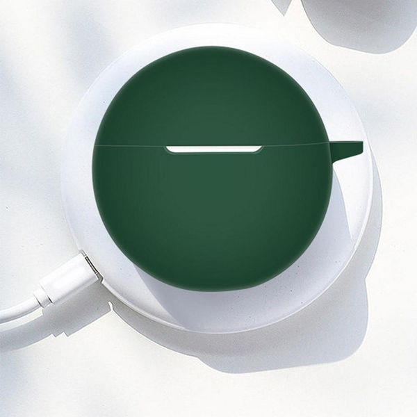 Силіконовий чохол із карабіном для OPPO Enco Buds 2 чорний 89581 фото