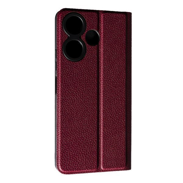 Чохол книжка Fibra case для Xiaomi Redmi 13 (4G) / бордовий 097439 фото