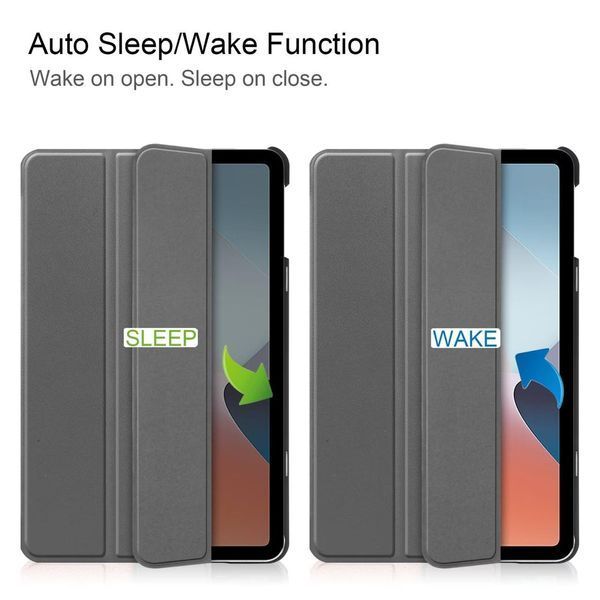 Шкіряний чохол-книжка Crazy Horse для Oppo Pad Air сірий 090033 фото