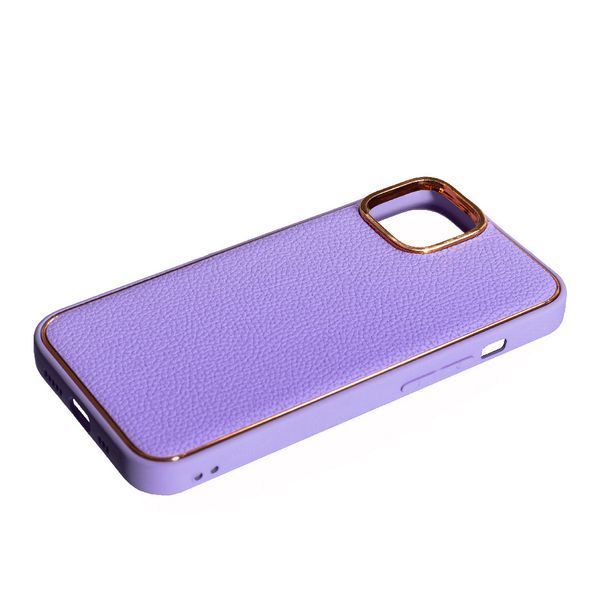 TPU чохол Leather New на iPhone 14 Plus (на айфон 14 плюс) фіалковий 086712 фото