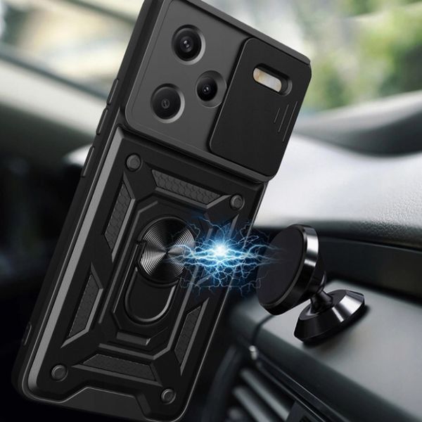 PC + TPU чехол Camshield armor для Xiaomi Redmi Note 13 Pro Plus (5G) / черный 096560 фото