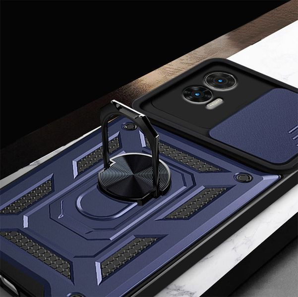 PC + TPU чохол Camshield armor для Motorola Edge 30 Neo / синій 089380 фото