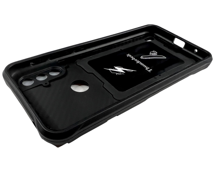 PC + TPU чехол Camshield armor для Motorola E7i (на мото е7и) черный 85871 фото
