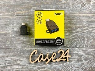 USB переходник Budi USB to Type-C черный 83476 фото