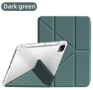 Чохол книжка Transparent Origami на iPad 10.9" 2022 (10th Gen) / темно-зелений 100813 фото