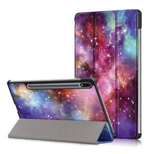 Чехол книжка Crazy Horse для Samsung Galaxy Tab S7 Plus (12.4") T975 / космос 099512 фото