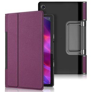 Кожаный чехол книжка Crazy Horse для Lenovo Yoga Tab 11 баклажановый 093959 фото