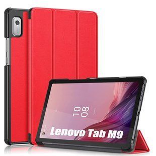 Шкіряний чохол-книжка Crazy Horse для Lenovo Tab M9 (9") / червоний 090629 фото