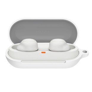 Силиконовый чехол с карабином для Sony WF-XB700 белый 89685 фото