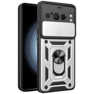 PC + TPU чохол Camshield armor для Google Pixel 8 Pro / сріблястий 094598 фото