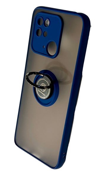 Чехол для Matte Ring Magnit для Xiaomi Redmi 10C (редми 10ц) синий 086357 фото