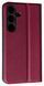 Шкіряний чохол книжка Fibra case на Samsung Galaxy S25 Plus / бордовий 202116 фото 2