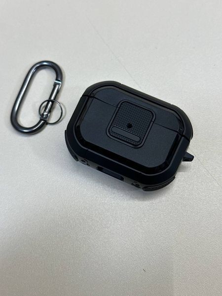 Силиконовый чехол Shockproof Carbon case для Airpods Pro 2 черный 089711 фото