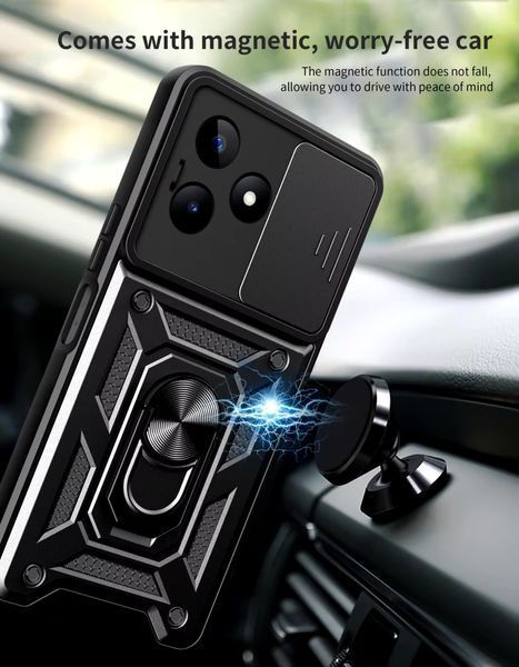 PC + TPU чехол Camshield Armor для Realme Note 50 / красный 097675 фото
