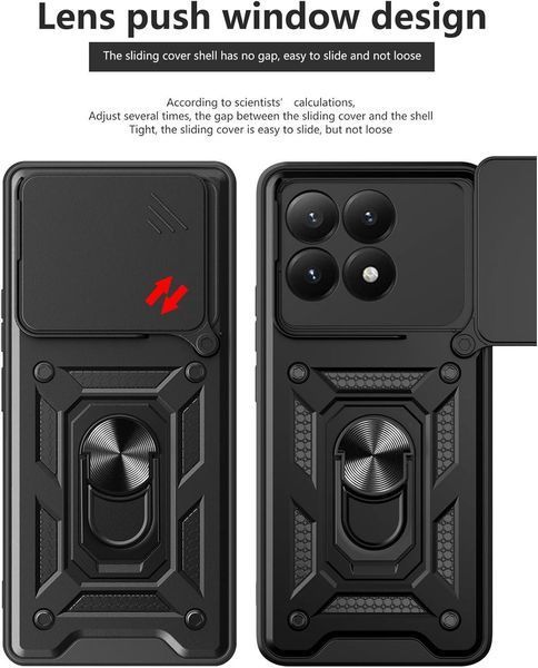 PC + TPU чохол Camshield armor для Xiaomi 15T / синій 100669 фото