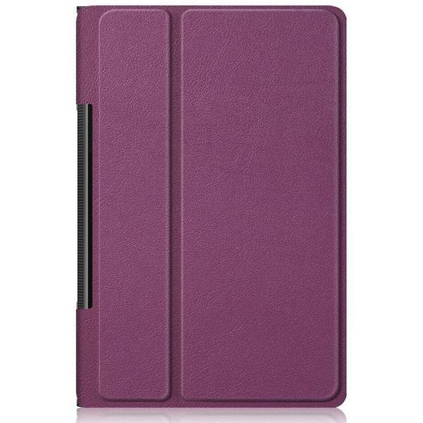 Кожаный чехол книжка Crazy Horse для Lenovo Yoga Tab 11 баклажановый 093959 фото