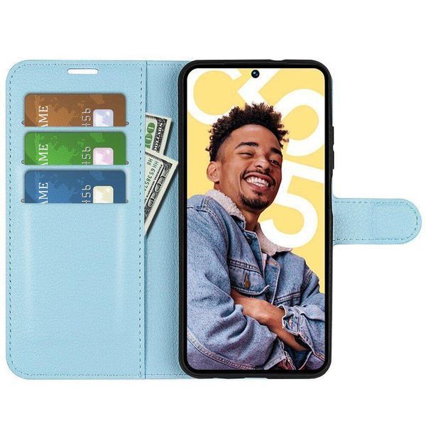Чехол книжка Lichee для Realme C55 голубой 089833 фото