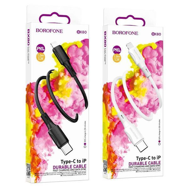 Кабель USB Borofone BX80 Succeed Type-C на Lightning (2 кольори) 87560 фото