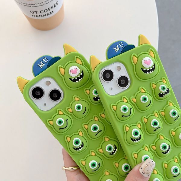 Гумовий 3D чохол Monsters Pop it для iPhone 15 Pro Max / (з ремінцем) 098682 фото