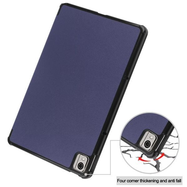 Шкіряний чохол книжка Crazy Horse для Nokia T21 синій 90034 фото