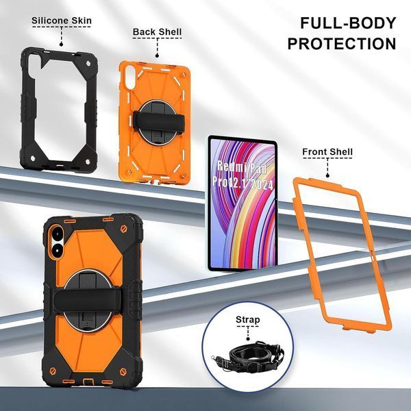Чехол Protective force на Xiaomi Redmi Pad Pro 12.1" / оранжевый 097770 фото
