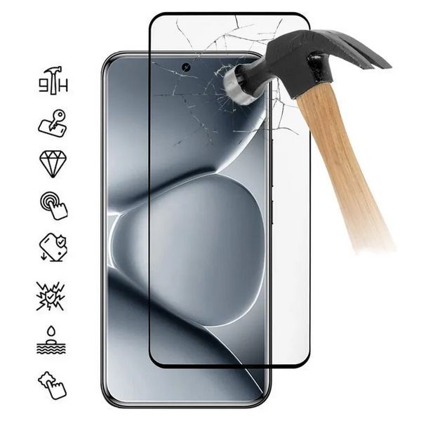 Захисне скло 3D full glue для Poco M8 (5G) / чорний 101115 фото