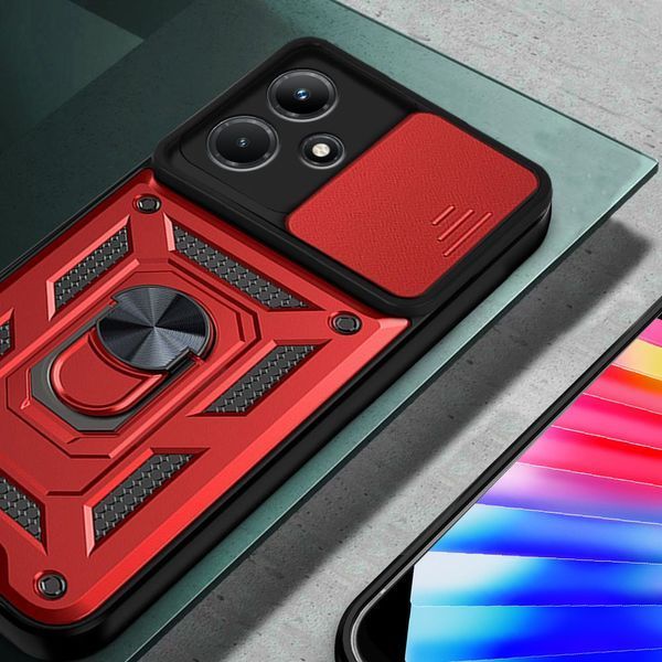 PC + TPU чохол Camshield armor для Infinix Hot 30i / червоний 092041 фото