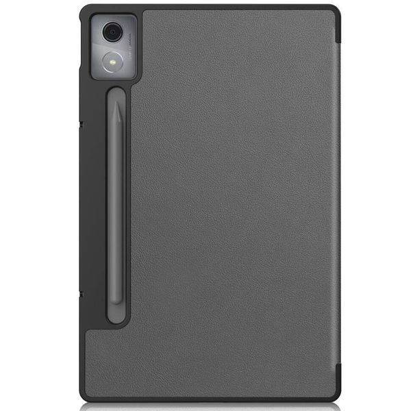 Шкіряний чохол книжка Crazy Horse на планшет Lenovo Idea Tab Pro (12.7")/сірий 099380 фото