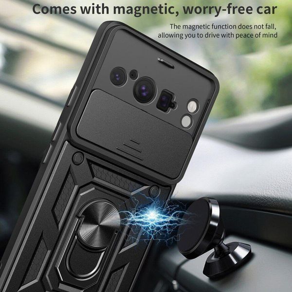 PC + TPU чохол Camshield armor для Google Pixel 8 Pro / сріблястий 094598 фото