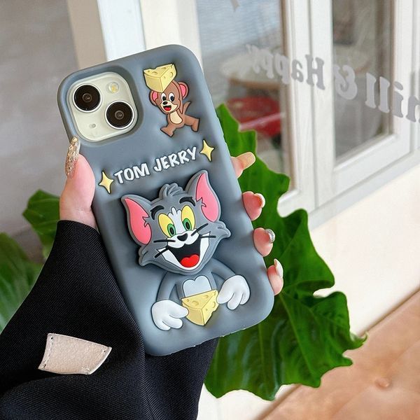 Силиконовый 3D чехол Tom & Jerrie для iPhone 11 / серый 099447 фото