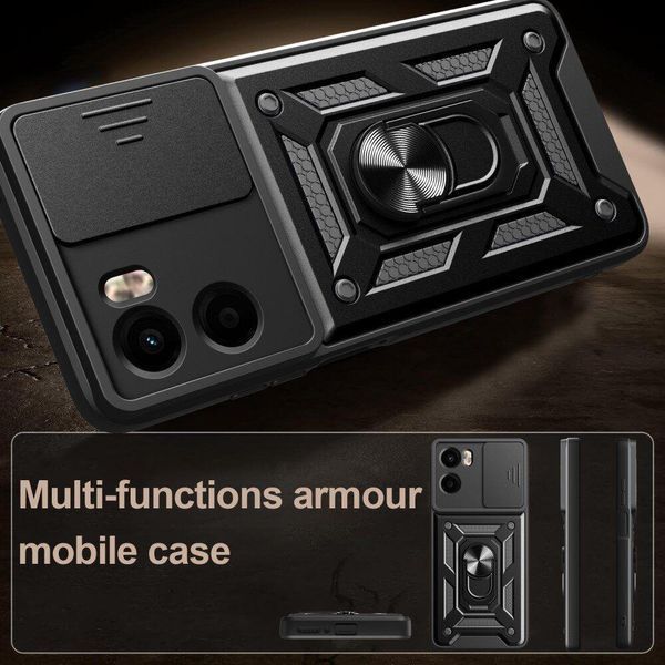 PC + TPU чехол Camshield Armor для Motorola G05 / черный 099776 фото