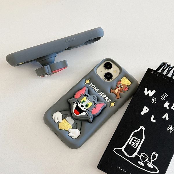 Силиконовый 3D чехол Tom & Jerrie для iPhone 11 / серый 099447 фото