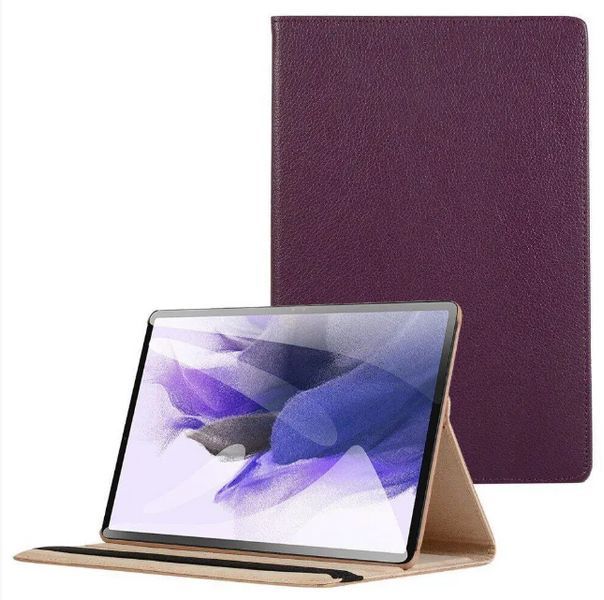 Шкіряний чохол книжка 360 для Samsung Galaxy Tab S10 FE (10.9") / фіолетовий 202893 фото