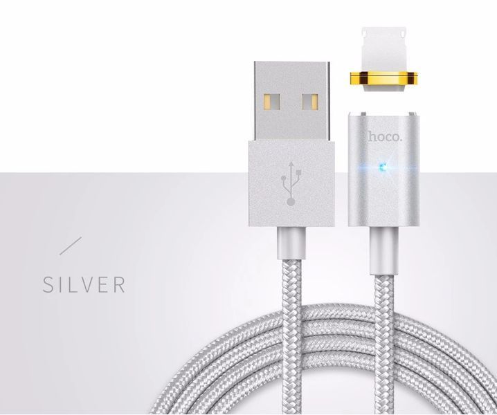 USB кабель HOCO U16 Magnetic adsorption с Lighting (2 цвета) 51176 фото