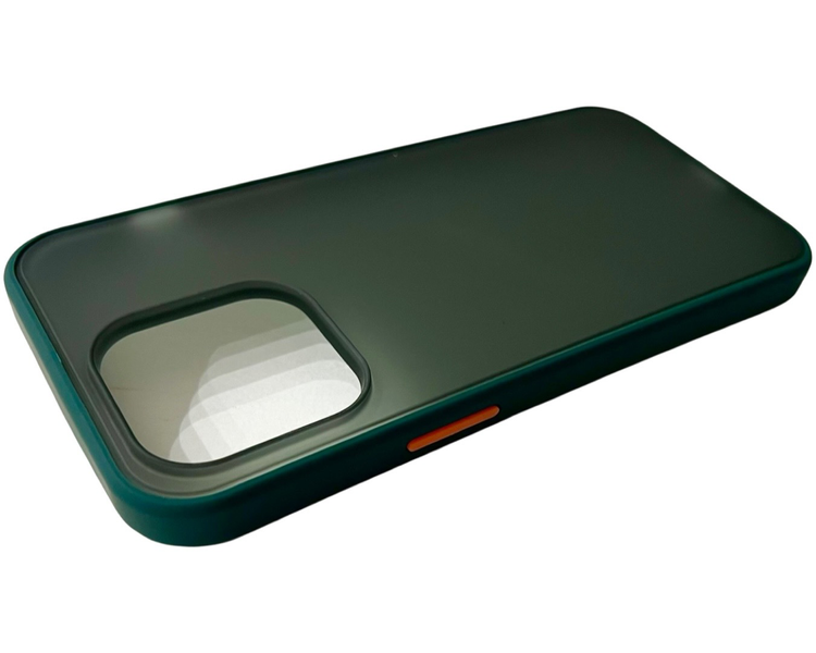 TPU чохол Matte Color Case (TPU) на iPhone 14 Pro Max (на айфон 14 про макс) темно-зелений 086260 фото