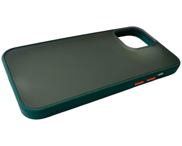 TPU чохол Matte Color Case (TPU) на iPhone 14 Pro Max (на айфон 14 про макс) темно-зелений 086260 фото