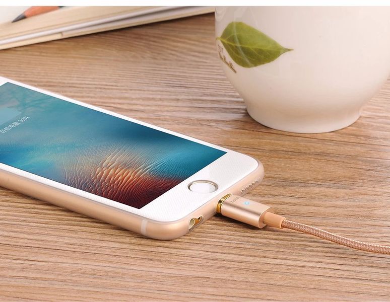 USB кабель HOCO U16 Magnetic adsorption с Lighting (2 цвета) 51176 фото