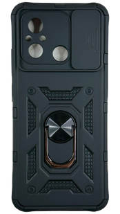 PC + TPU чохол Camshield armor для Poco C55 / чорний 088831 фото