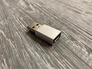 Переходник USB / Type-C серебро 81291 фото