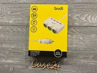 Автомобильное зарядное устройство Budi (4 USB + 3 входа для авто зарядки, 0,9 метра) (M8J650) 81777 фото