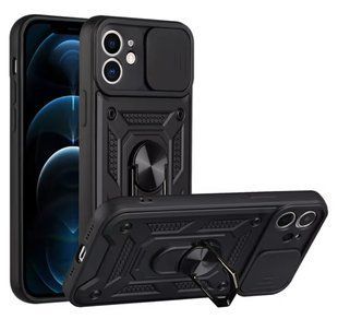 PC + TPU чехол Camshield Armor для iPhone 12 / черный 098062 фото