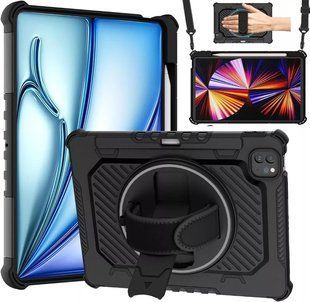 PC + TPU чехол Carbon Armor Cover Tablet для iPad Pro 11 (2024) черный 097556 фото