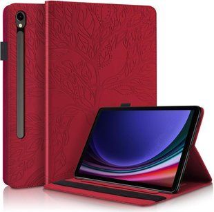 Чохол-книжка Wood Book на планшет Samsung Galaxy Tab S10 FE Plus (13.1") / червоний 099892 фото