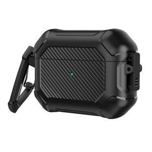 Силіконовий чохол Shockproof Carbon case для AirPods 3 (2021) чорний 089712 фото